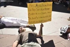 Concentración en Soria en solidaridad con el pueblo palestivo. 