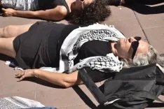 Concentración en Soria en solidaridad con el pueblo palestivo. 