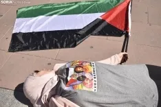 Concentración en Soria en solidaridad con el pueblo palestivo. 
