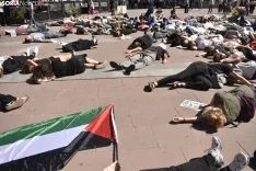 Concentración en Soria en solidaridad con el pueblo palestivo. 