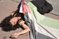 Concentración en Soria en solidaridad con el pueblo palestivo. 