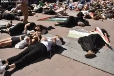 Concentración en Soria en solidaridad con el pueblo palestivo. 
