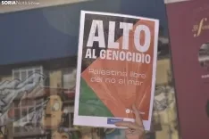 Concentración en Soria en solidaridad con el pueblo palestivo. 