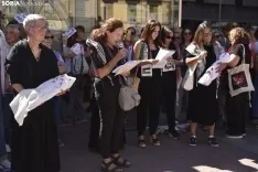 Concentración en Soria en solidaridad con el pueblo palestivo. 