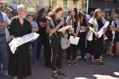Concentración en Soria en solidaridad con el pueblo palestivo. 