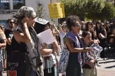 Concentración en Soria en solidaridad con el pueblo palestivo. 