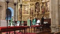 Una imagen de la eucaristía que servía de despedida del obispo en la capital soriana este sábado en la concatedral. /SN