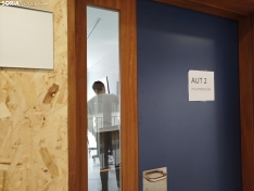 Rocío Lucas visita la ampliación del CIFP Pico Frentes. 