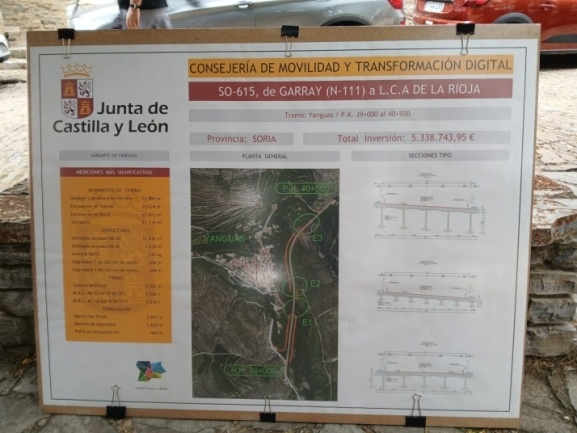 Licitan la variante de Yanguas (SO-615) por 5,3 millones