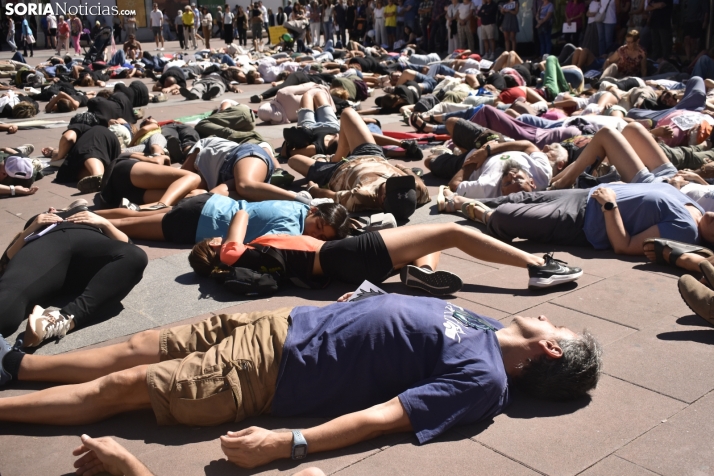 Concentración en Soria en solidaridad con el pueblo palestivo. 