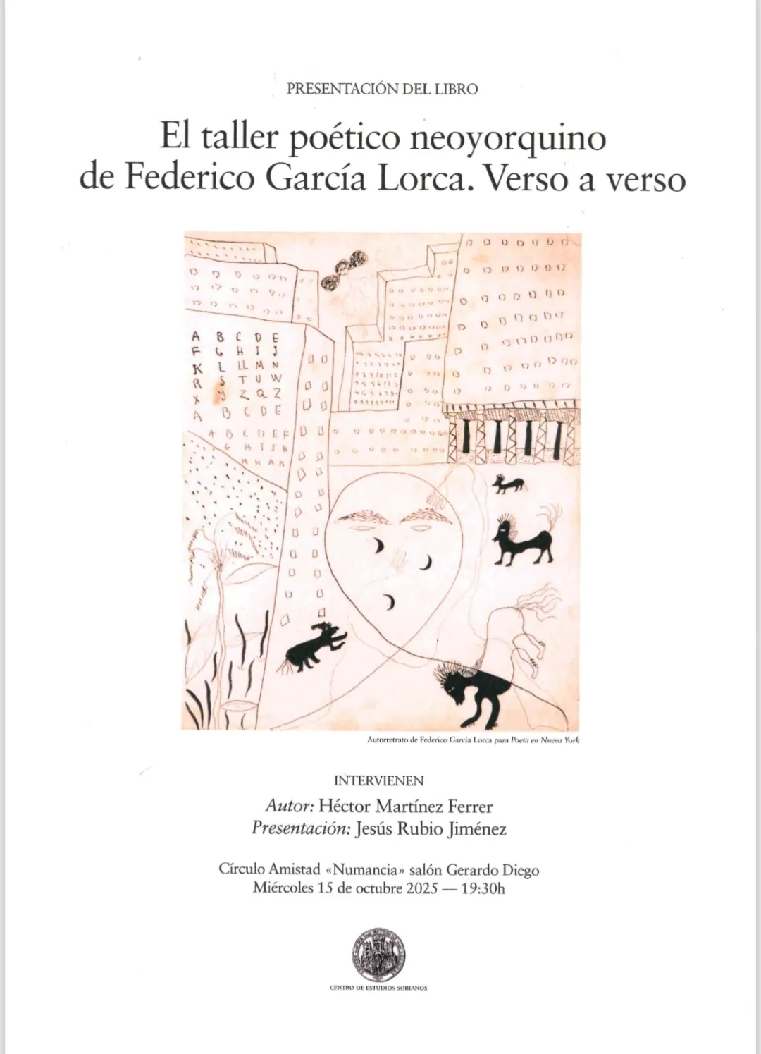 Foto 2 - Una nueva gu&iacute;a para descifrar el 'Poeta en Nueva York' de Lorca se presenta en el Casino de Soria