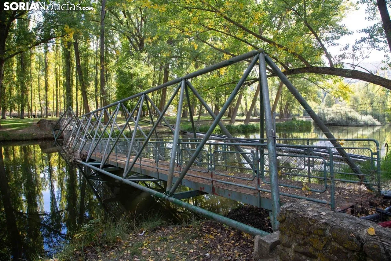 Pasarela caída sobre el río Duero. María Ferrer