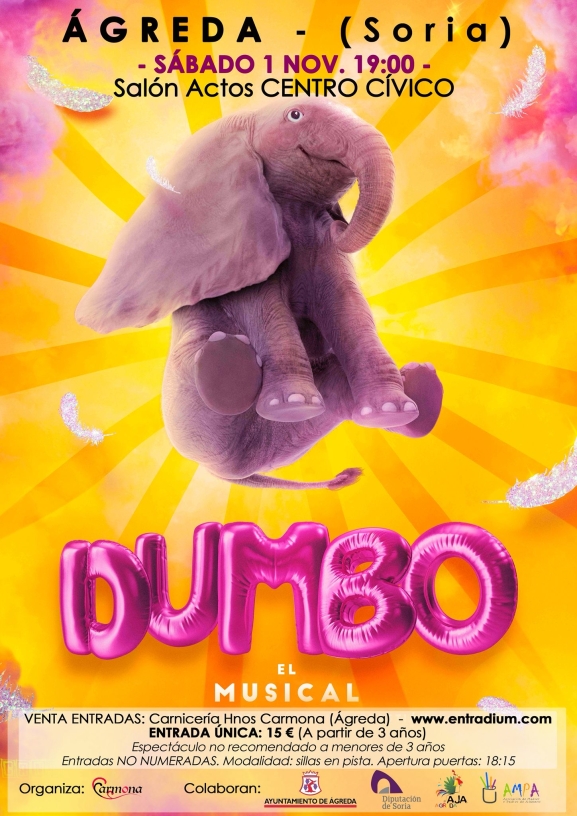 DUMBO El Musical en Ágreda: teatro familiar contra el acoso