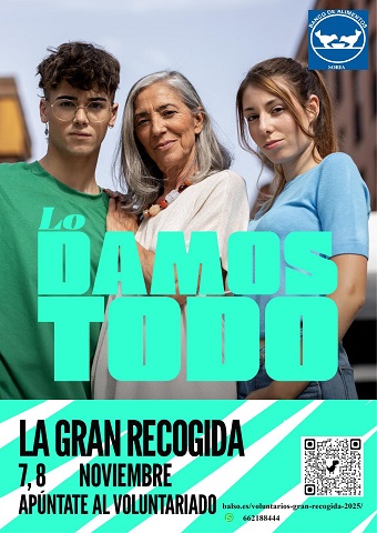 El Banco de Alimentos de Soria busca 200 voluntarios para la Gran Recogida 2025