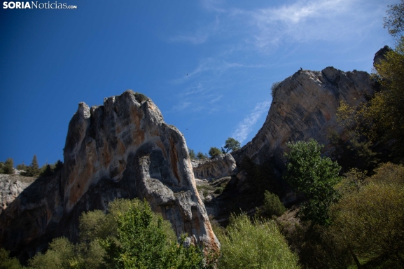 Bella y curiosa imagen del Cañón del río Lobos.