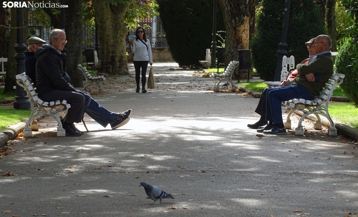 Una imagen del mediodía en la capital soriana este lunes, 13 de octubre. /PC