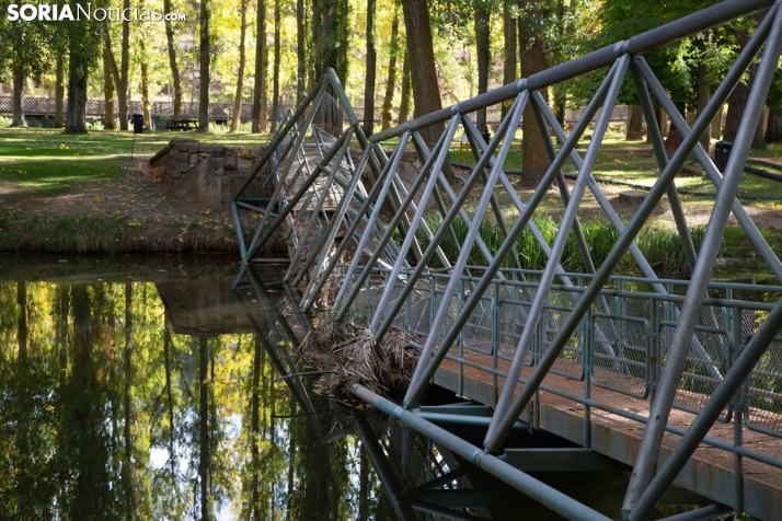 Pasarela caída sobre el río Duero. María Ferrer