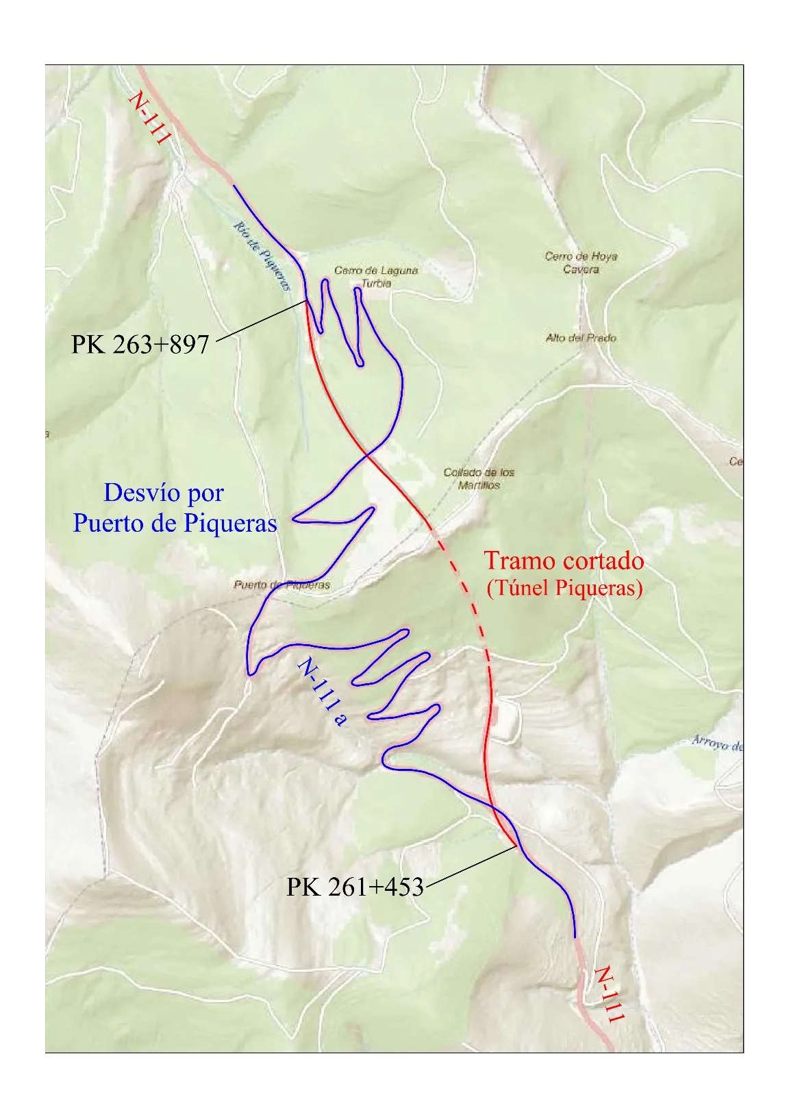 Foto 2 - El mantenimiento del T&uacute;nel de Piqueras obliga a desviar el tr&aacute;fico por el antiguo puerto