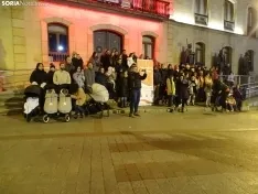 Una imagen del acto en la entrada principal del Palacio Provincial. /PC