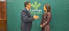 García de Vinuesa, (2ª dcha.) esta tarde en el cierre del Soria Saludable. /PC
