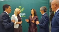 García de Vinuesa, (2ª dcha.) esta tarde en el cierre del Soria Saludable. /PC