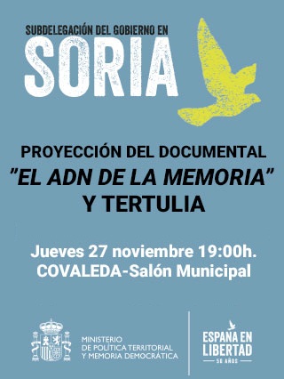 Covaleda acoge hoy el documental El ADN de la Memoria y un coloquio