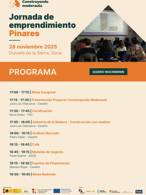 Jornada de emprendimiento en madera en Duruelo de la Sierra