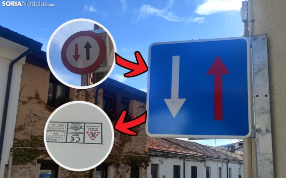 Soria se inventa dos señales de tráfico: Esta calle la tiene al revés… literalmente