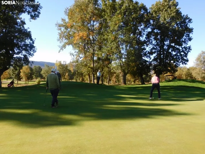 Fotos: Los golfistas de Soria ponen a prueba sus habilidades por el patr&oacute;n 