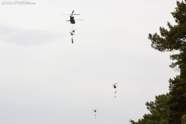 Ejercicio aéreo militar en Navaleno