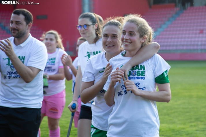 Fiesta del fútbol, con acento femenino, en Soria