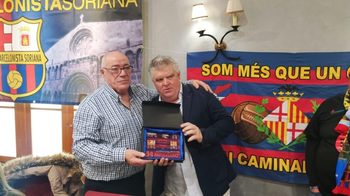 La Pe&ntilde;a Barcelonista de Soria celebra su 34 aniversario con 200 comensales