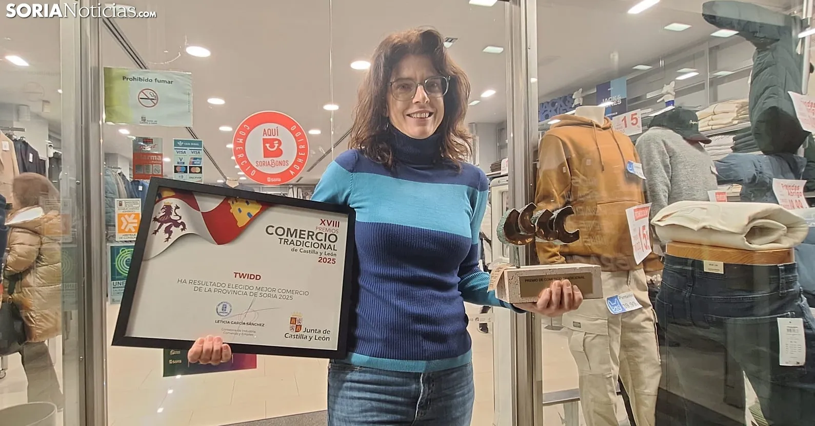 Foto 2 - La reflexiva advertencia de una comerciante de Soria tras ganar su premio m&aacute;s importante