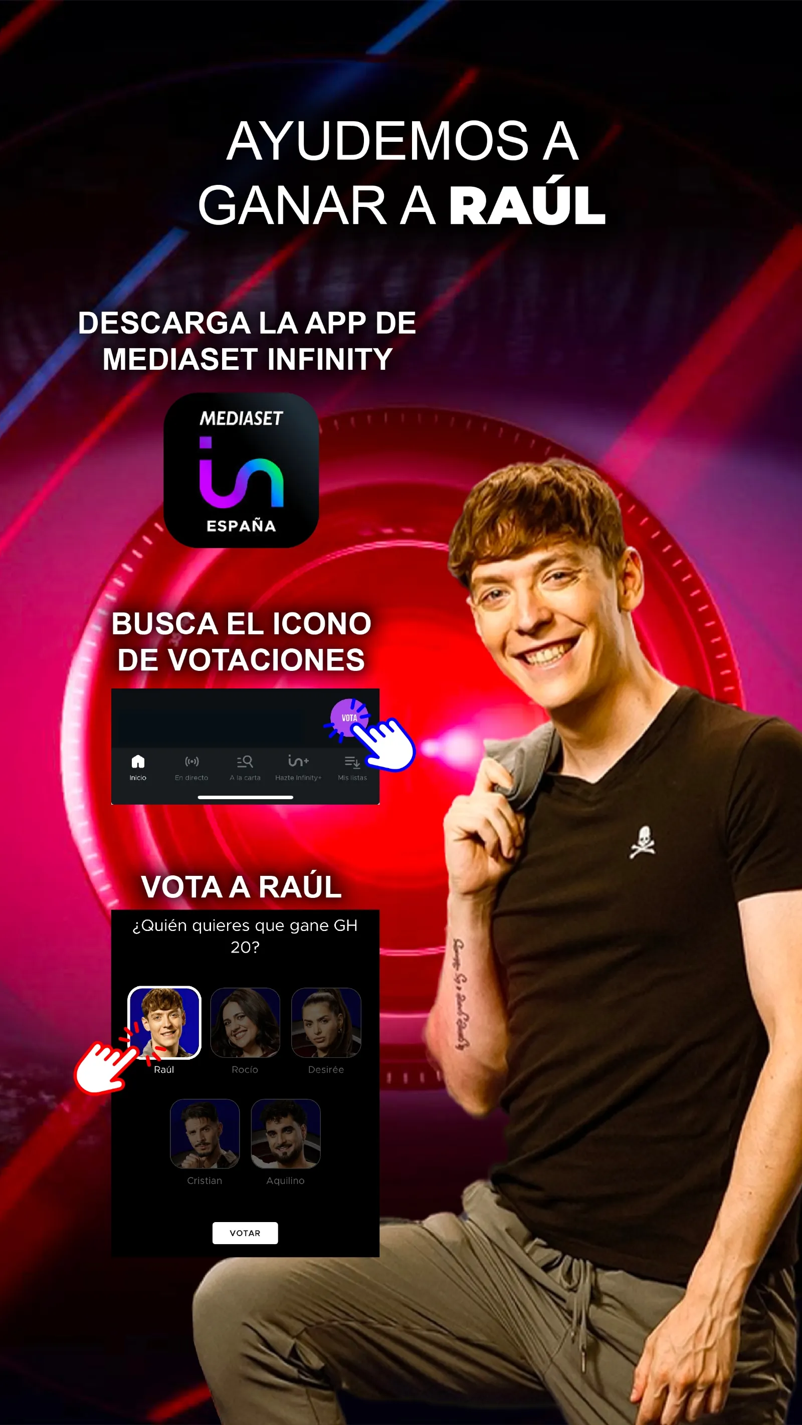 Foto 8 - Esta noche es la final de Gran Hermano 20: as&iacute; puedes votar para que gane Ra&uacute;l, el concursante soriano