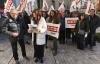 Concentración de CCOO este miércoles. 