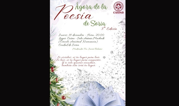 Ágora de la Poesía 3ª edición en Soria el 18 de diciembre