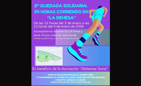 Un euro por cada kilómetro: el reto solidario de Alzheimer Soria que no se detiene ni de noche