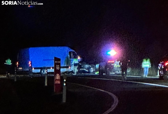 El accidente en la circunvalación de Soria deja un fallecido 