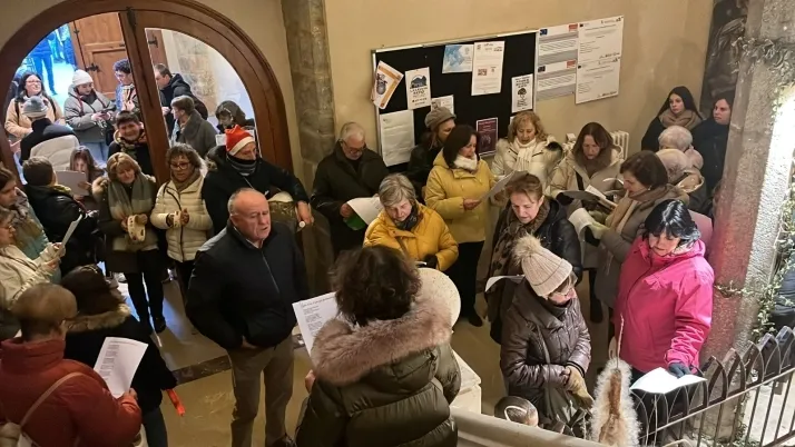 Una imagen de la jornada de belenes en Ágreda. /Ayto
