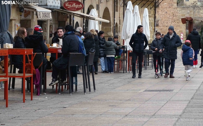Una imagen del mediodía de Navidad en la capital soriana. /PC