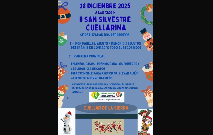 II San Silvestre solidaria en Cuéllar de la Sierra a beneficio de Asovica