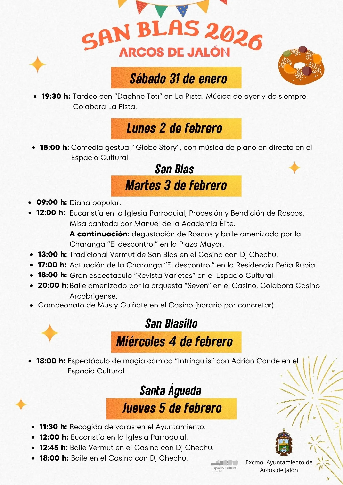 Foto 2 - Arcos de Jal&oacute;n celebra San Blas con seis d&iacute;as de m&uacute;sica y teatro
