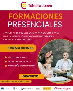 Foto 3 - La C&aacute;mara despliega un abanico formativo gratuito con pilotaje de drones y socorrismo para el talento joven soriano