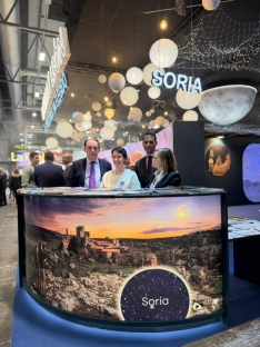 Una imagen del ambiente hoy en el espacio de Soria en FITUR. /Dip.