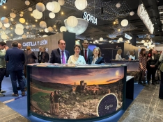 Una imagen del ambiente hoy en el espacio de Soria en FITUR. /Dip.