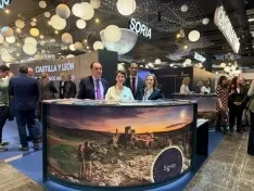 Una imagen del ambiente hoy en el espacio de Soria en FITUR. /Dip.