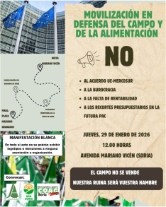 Foto 3 - 'Nuestra ruina ser&aacute; vuestra hambre': el campo de Soria sale a la calle este jueves contra la crisis