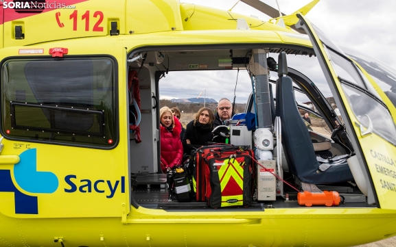 El helicóptero medicalizado de Soria, a la espera del permiso del Gobierno para volar de noche