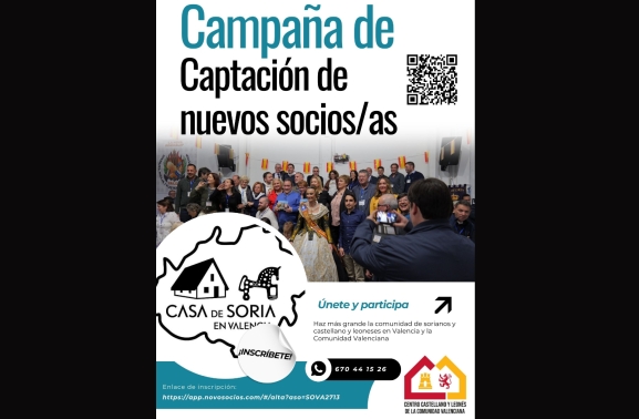 La Casa de Soria en Valencia inicia una campaña de captación de socios
