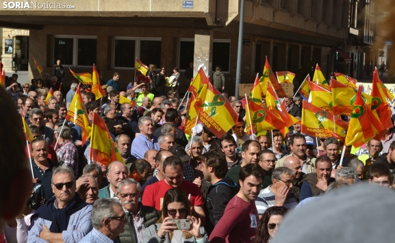 Manifestación de agricultores en Soria: el campo protesta